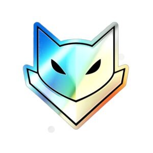 Archived source image for Holographic Catmander Sticker.