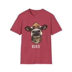 Hay Cow Tee graphic t-shirt with a playful farm-inspired design